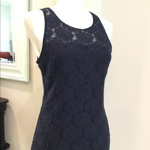 NWOT Abercrombie & Fitch navy lace dress